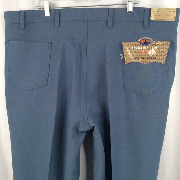NWT Vintage Levis 517 70s Saddleman Boot Cut Pants Jeans 46x34 Blue USA - Picture 5 of 8